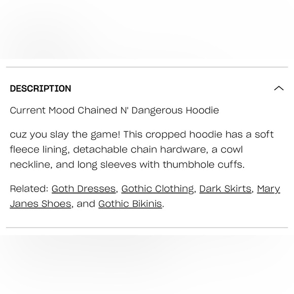 Chained N Dangerous Current Mood hoodie - Picture 4 of 6